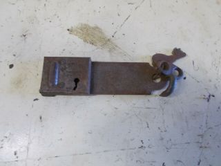 Vintage Antique Padlock Hasp Latch Lock Gate Door Chest