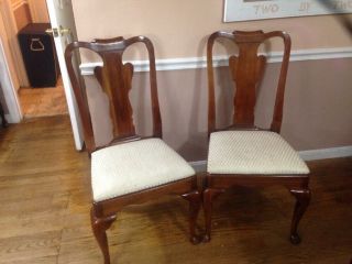 Two STATTON Old Towne Solid Cherry Queen Anne Dining Side Chairs 3