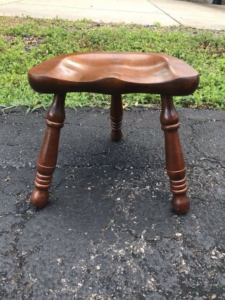 Tell City Chair Company Solid Hard Rock Maple Andover Milking Stool 3