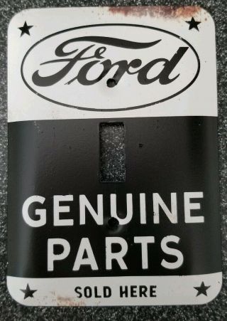 Ford Parts Light Switch Cover Plate Mancave Garage Gas Station Oil Metal