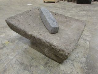 Antique Metate 7 - Grinder - Rustic - Complete - Old Mexican - - Primitive - 12x17x8.  5
