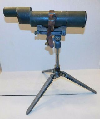 Vintage Wwii Sniper Spotting Scope Military Field Equipment Bausch & Lomb