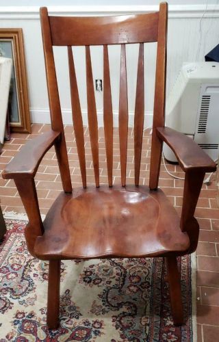 Cushman Colonial Chair Bennington Vt Hard Rock Maple Wood