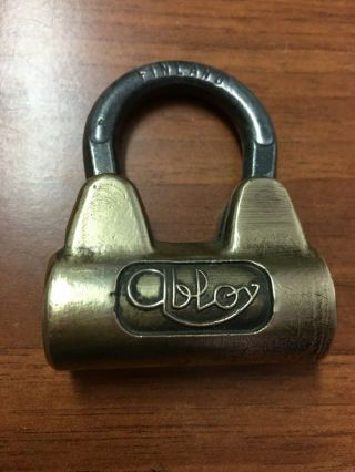 Vintage Abloy Padlock Brass High Security.  Made In Finland (no Key)