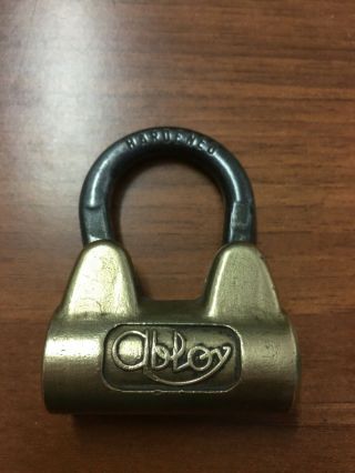 Vintage Abloy Padlock Brass High Security.  Made In Finland (NO KEY) 2