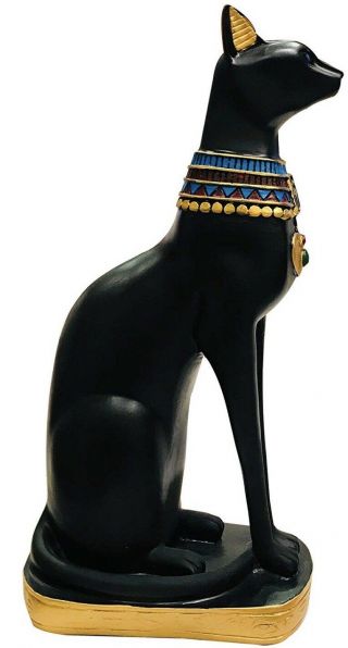 Goodman And Wife Black Egyptian Ancient Style Cat Goddess Bastet Statue