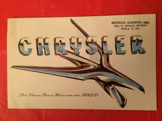 1956 Chrysler " Yorker - Newport - Windsor " Car Dealer Showroom Sales Brochure