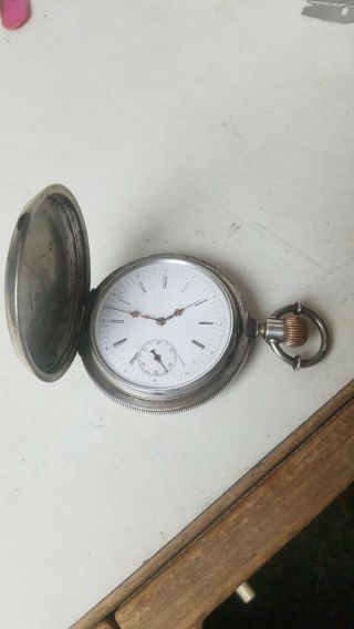 Ancre Large Silver Pocket Watch Very Rare J.  C&co Late 1800s To Very Early 1900s