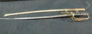 Antique Wwi Us Officers Sword/saber W/ Etched Blade - Final Price Drop