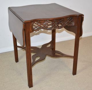 Drop Leaf Mahogany Side Table By Baker Historical Charleston
