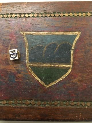 WW1 US 80th Infantry Division Veterans Wood Box And Pins,  Paper,  Insignia 2