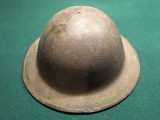 Vintage Wwi Us Army Brodie Doughboy M1917 Steel Metal Military Helmet
