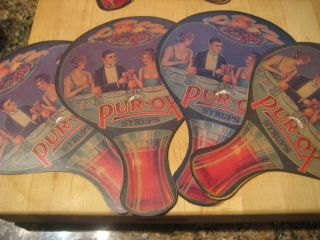 8 Vintage Pur - Ox Syrups Advertising Fan With Recipes Horlacher Co.  Allentown Pa.