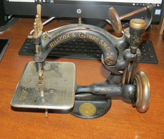 Vintage Willcox & Gibbs Sewing Machine Willcox Gibbs Hand Crank