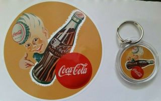 " Coca Cola Sprite Boy " Decal / Vinyl Sticker & Keyring Soda Coke Vintage Retro