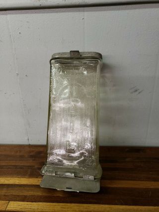 Vintage Glass " Visible " Mailbox Embossed