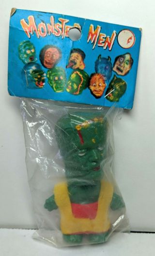 1960s Vintage Monster Men Frankenstein Nik Troll Figure Toy Mip Clothed Version