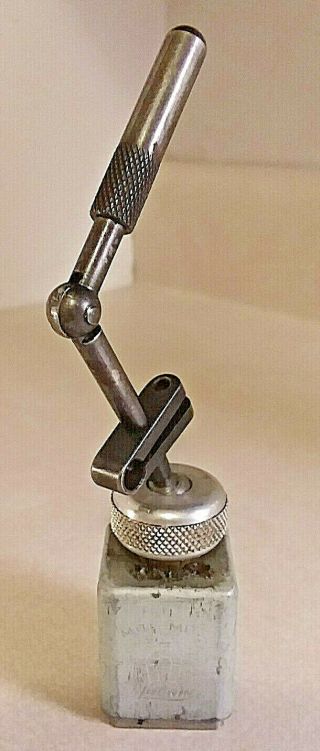 Vintage Lufkin Miti Mite Magnetic Base Dial Holder Machinist Tool Mighty Might