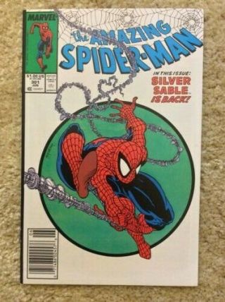 Spider - Man 301 Nm (todd Mcfarlane Art) (silver Sable App. ) (1988)