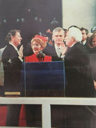 Signed President RONALD REAGAN Photograph Inauguration January 20,  1981 8 