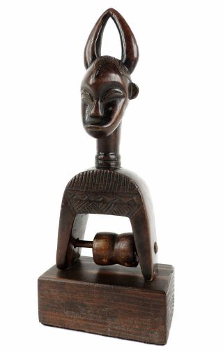 Baule Figural Heddle Pulley Ivory Coast African Art Was $95.  00