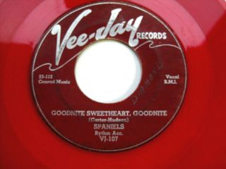 The Spaniels Goodnight Sweetheart Rare Doowop Soul 45rpm 7inch Red Vinyl 1954