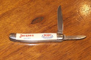 Vintage Jaques Farm Seed 2 Blade Folding Advertising Pocket Knife Imperial