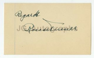 Roscoe Turner - American Aviator,  Thompson Trophy Race - Authentic Autograph