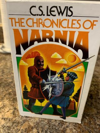Vintage Complete Set 1970 “chronicles Of Narnia” Box Set Cs Lewis Collier 70s