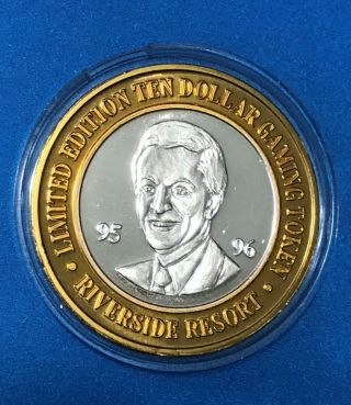 Riverside Resort ‘95 ‘96 Limited Edition.  999 Pure Silver $10 Gaming Token