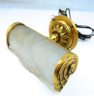 Vintage Solid Brass,  Nautilus Wall Sconce Fixture,  Nautical Beach House,  Reading