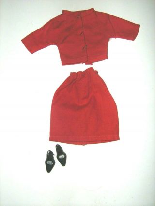 Vintage Palitoy Tressy Doll Lunching Out Outfit With Shoes