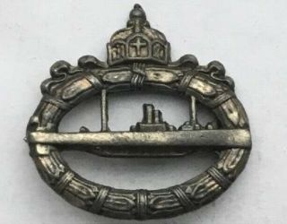 Prussian German World War One Imperial Navy Submarine Insignia Badge Makers Mark