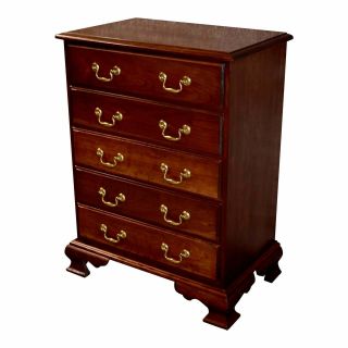 Vintage Solid Cherry Five Drawer Traditional Style Bachelors Chest