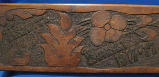 Imperial Russia Wwi 1914 - 1917 Trench Art Engraved Wooden Box
