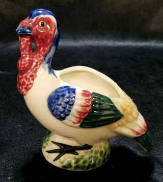 Vintage Ceramic Turkey Planter/ Vase Made In Japan