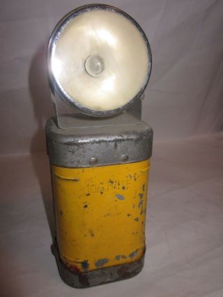 Vintage Just Rite Battery Operated Lantern Made In Chicago,  Il Belt Loops