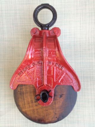 Vintage Pulley Myers O.  K.  H - 299 Wood And Cast Iron