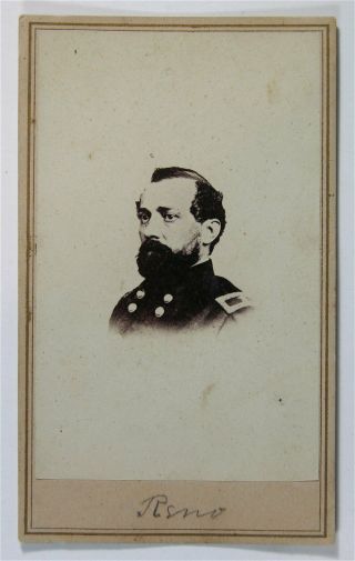 1860s Civil War Union General Jesse Lee Reno Cdv Photograph By Mathew Brady
