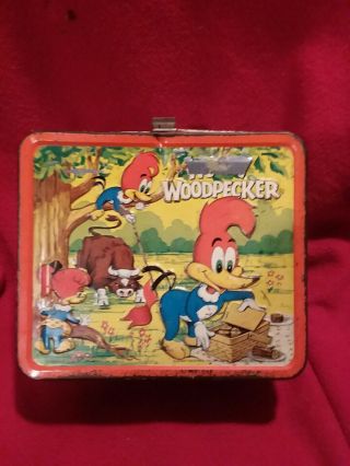 Vintage 1972 Woody Woodpecker Metal Lunch Box No Thermos