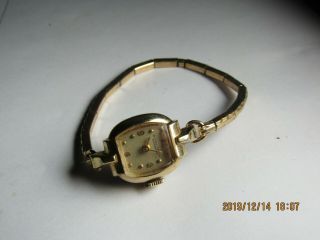 Vintage Ladies Ulysse Nardin Chronometer Watch 10k Gold Filled For Parts/repair