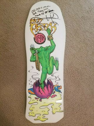 Ken Park Vision Skateboard Signed 1989