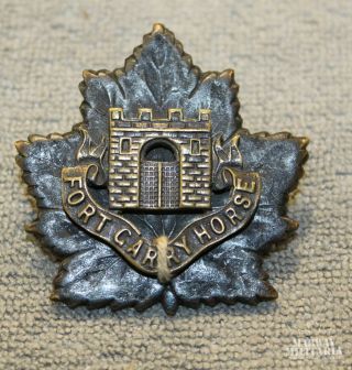 WW2,  Fort Garry Horse Cap Badge OFFICERS - Construction (inv19526) 2