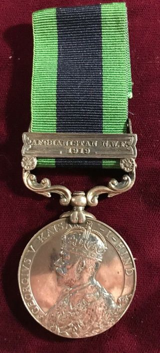 Great Britain India General Service Medal With Afghanistan N.  W.  F.  1919 Bar
