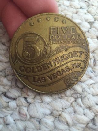 Rare Golden Nugget $5.  00 Gaming Token Las Vegas