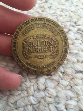 Rare Golden Nugget $5.  00 Gaming Token Las Vegas 2