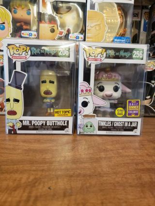 Funko Pop Tinkles Ghost In Jar And Hot Topic Mr.  Poopy Butthole