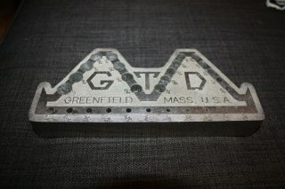 Vintage Greenfield Tool & Die Gtd Drill Bit Holder Heavy Metal - Over 2lbs