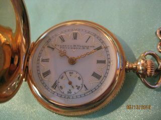 Antique Elgin National Watch Co Solid 14k Gold Pendant Pocket Watch Rare