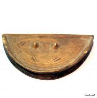 Large Old Ethiopia Mursi Tribe Wood Lip Plate.  Body Jewelry,  Tribal Jewelry